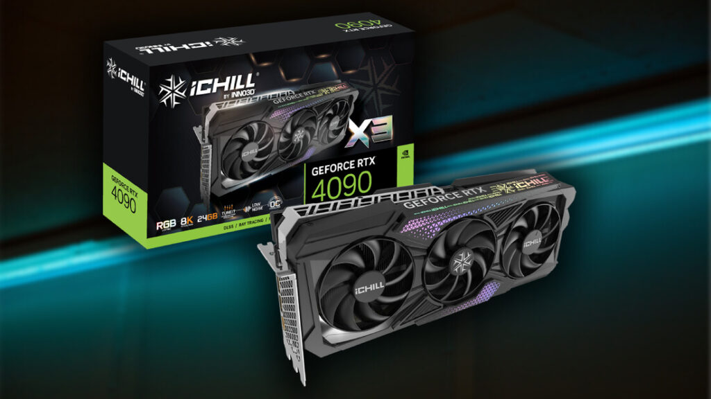 Prezentacja karty graficznej i pudełka INNO3D RTX 4090 ICHILL X3