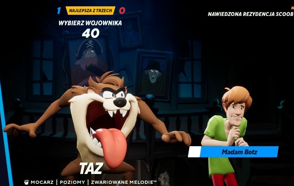 MultiVersus Taz i ekran postaci przed grą