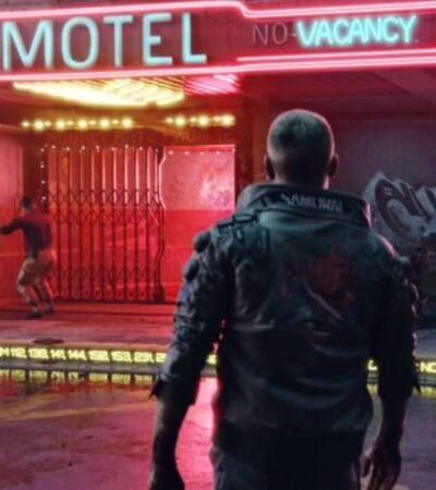 Screen z Cyberpunk 2077.