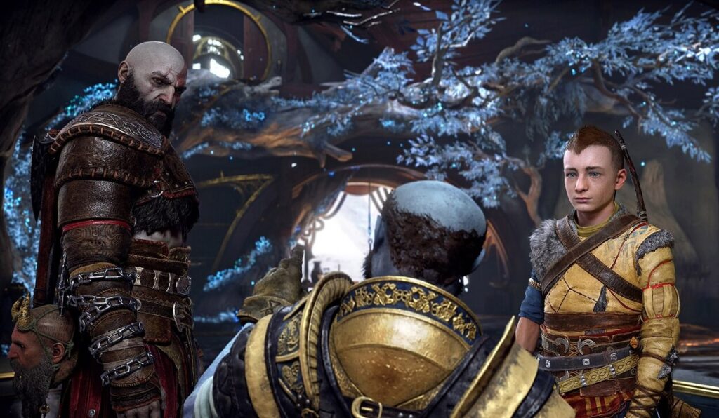 Kratos, Atreus i Brok w God of War Ragnarok