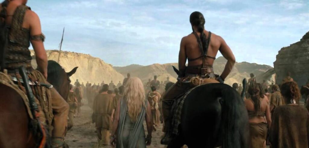 Vaes Dothrak w Grze o Tron posługujący się językiem Dothraków.