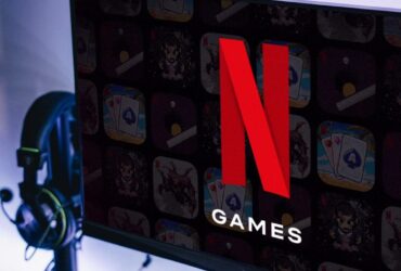 Netflix Games na monitorze gamingowym.