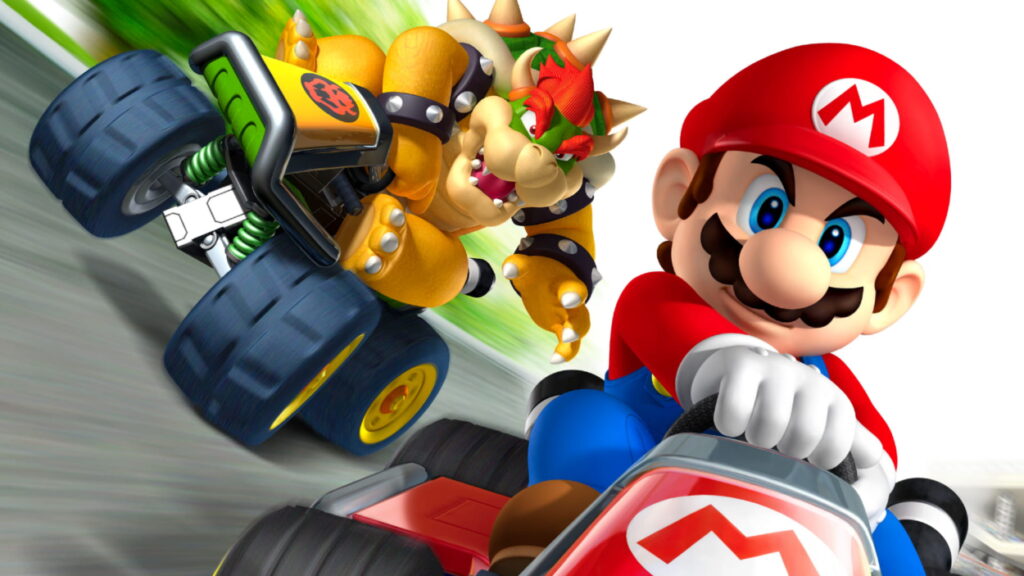 Mario i Bowser z Mario Kart 7