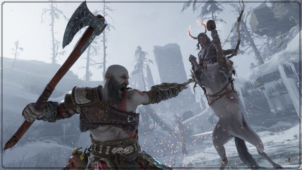 Kratos macha toporem