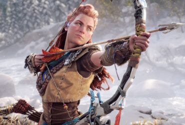 Aloy z łukiem w Horizon Forbidden West