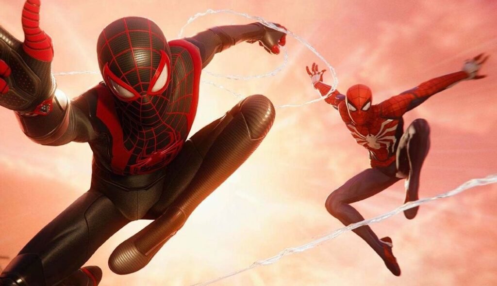 Miles Morales i Peter Parker jako dwóch Spider-Manów w grze Marvel's Spider-Man 2