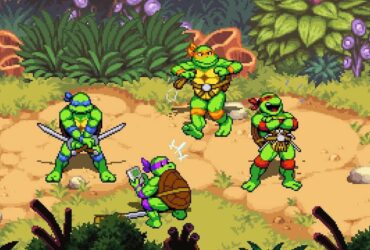Leonardo, Donatello, Raphael i Michelangelo w TMNT: Shredder's Revenge