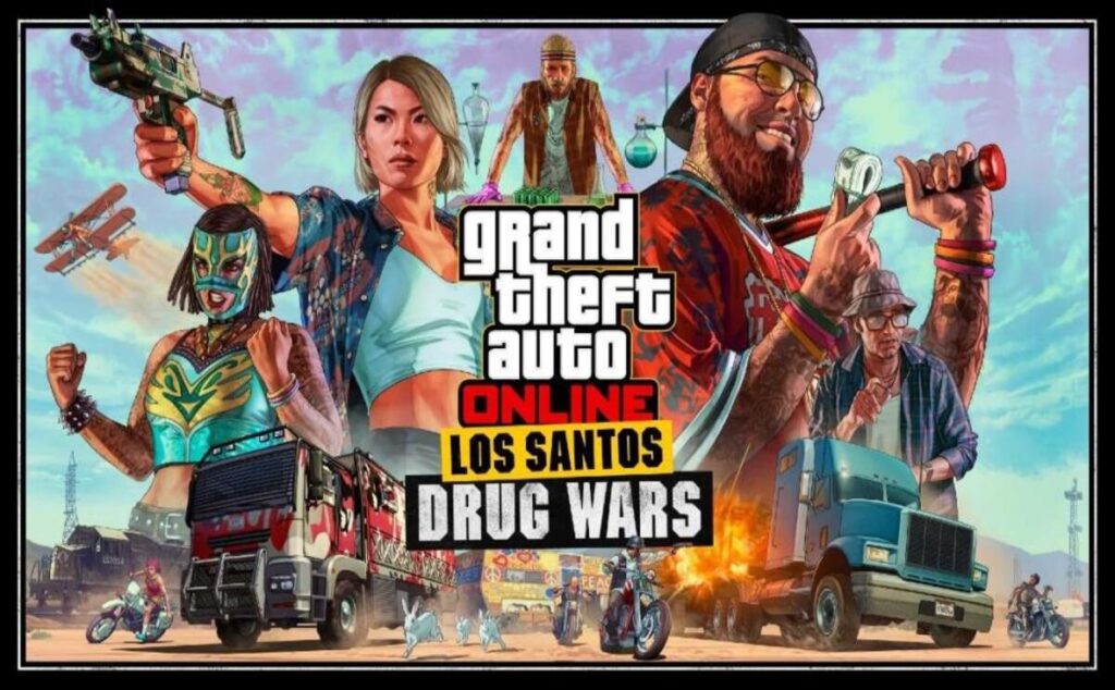 Okładka do aktualizacji GTA Online Los Santos Drug Wars