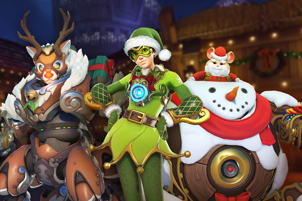 Smuga i inne postaci z Overwatch 2 w świątecznym wydaniu