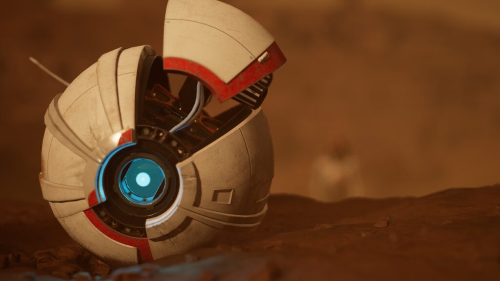Okrągły robot z Deliver Us Mars