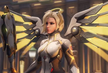 Mercy z Overwatch 2 trzymająca swoją broń w ręku