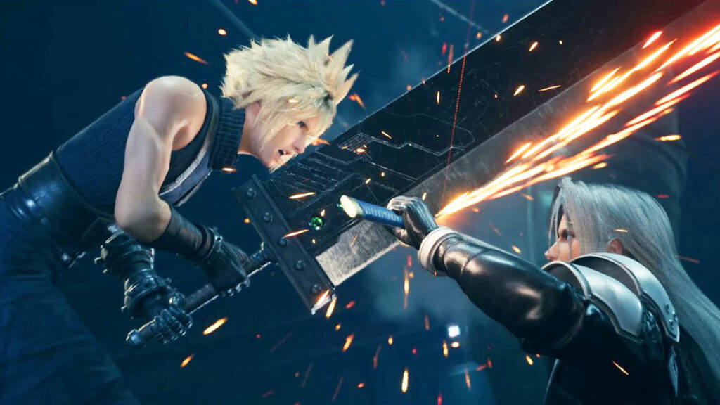 walka z bossem w Final Fantasy