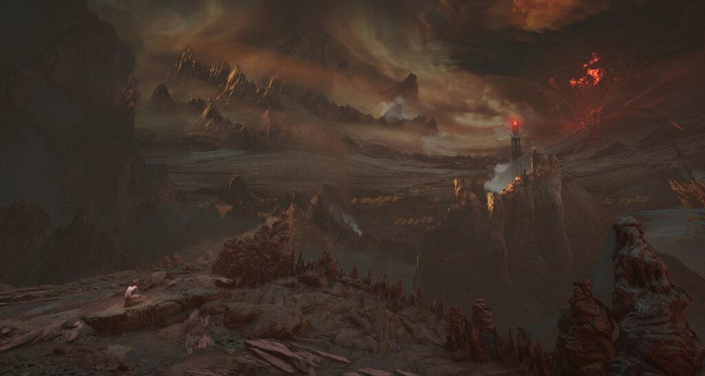 Gollum w Mordorze na grafice promocyjnej gry Władca Pierścieni: Gollum