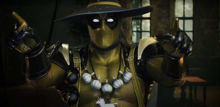 Deadpool w złotym stroju na teaserze DLC do Marvel’s Midnight Suns