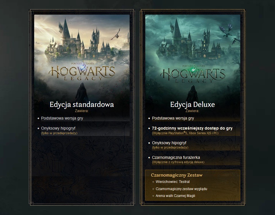 Porównanie Edycji Standardowej z Deluxe Hogwarts Legacy