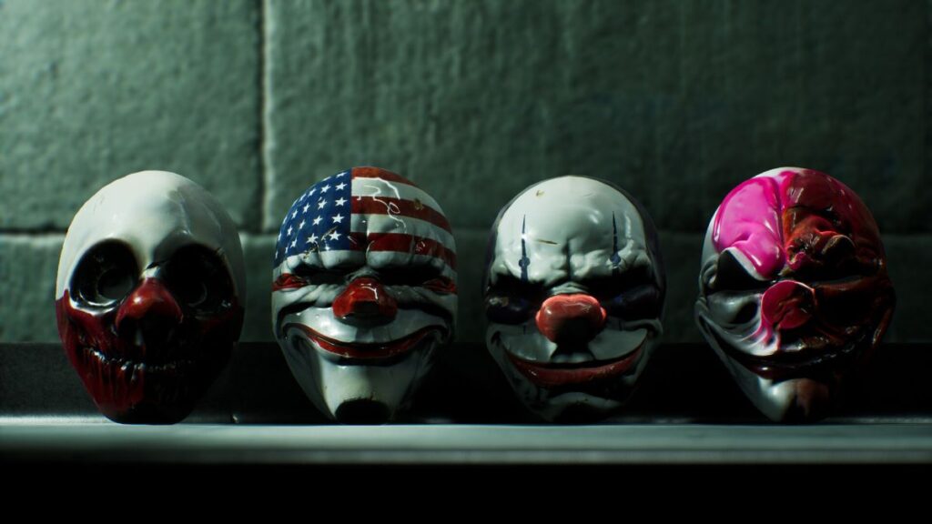 Maski protagonistów serii PAYDAY