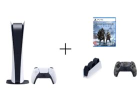 Zestaw PlayStation 5 Digital z grą, padem i stacją ładującą