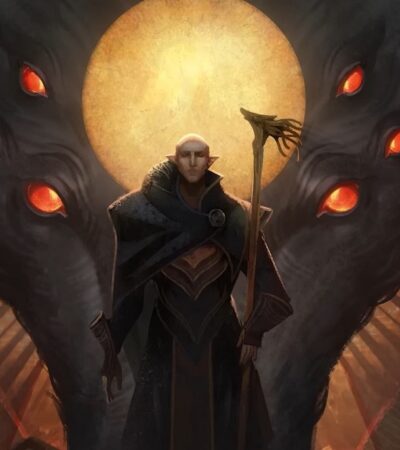 Mag Solas na grafice promocyjnej Dragon Age: Dreadwolf