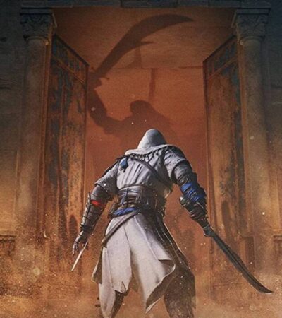 Bohater Assassin's Creed: Mirage z mieczem w pustynnej świątyni