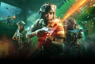Trzech żołnierzy na obrazku reklamowym czwartego sezonu Battlefield 2042