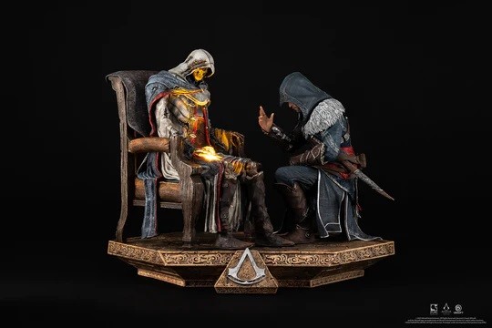 Figurka "R.I.P. Altair" na czarnym tle