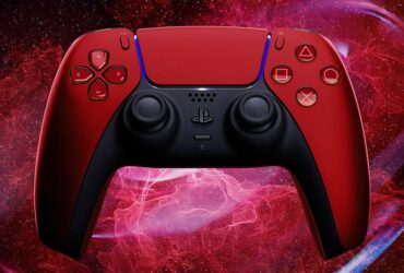 Kontroler DualSense w kolorze czerwonym