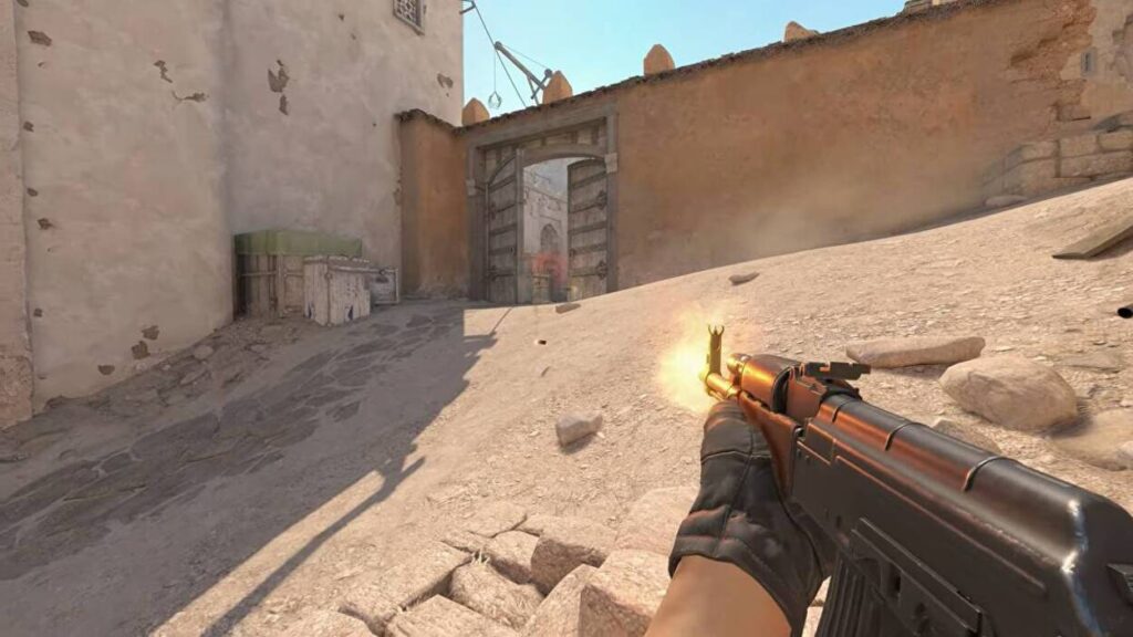 Gracz strzelający z AK-47 w Counter-Strike 2