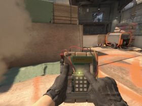 Gracz podkładający bombę w Counter-Strike 2