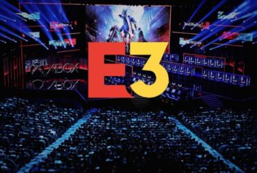 Logo E3 na tle targów