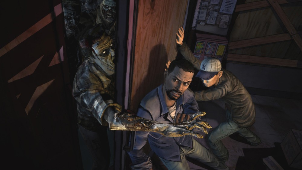Lee z towarzyszem ucieka przed zombie