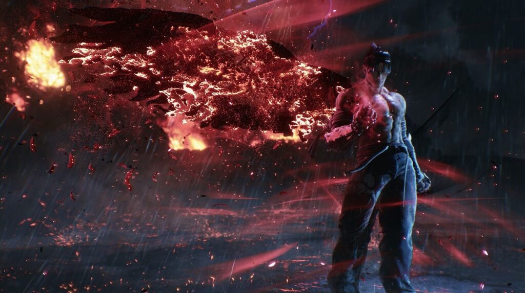 Jin Kazama z jednym skrzydłem w Tekken 8