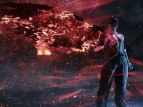 Jin Kazama z jednym skrzydłem w Tekken 8