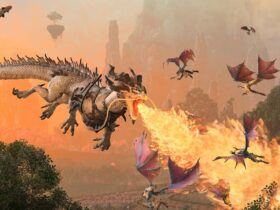 Ziejący ogniem smok w Total War: Warhammer 3