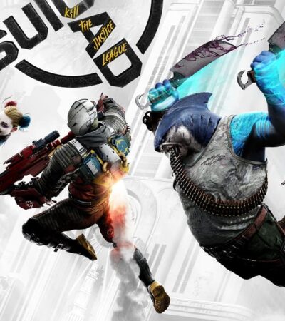 Harley Quinn, Deadshot, King Shark i Captain Boomerang na grafice promocyjnej Suicide Squad: Kill The Justice League