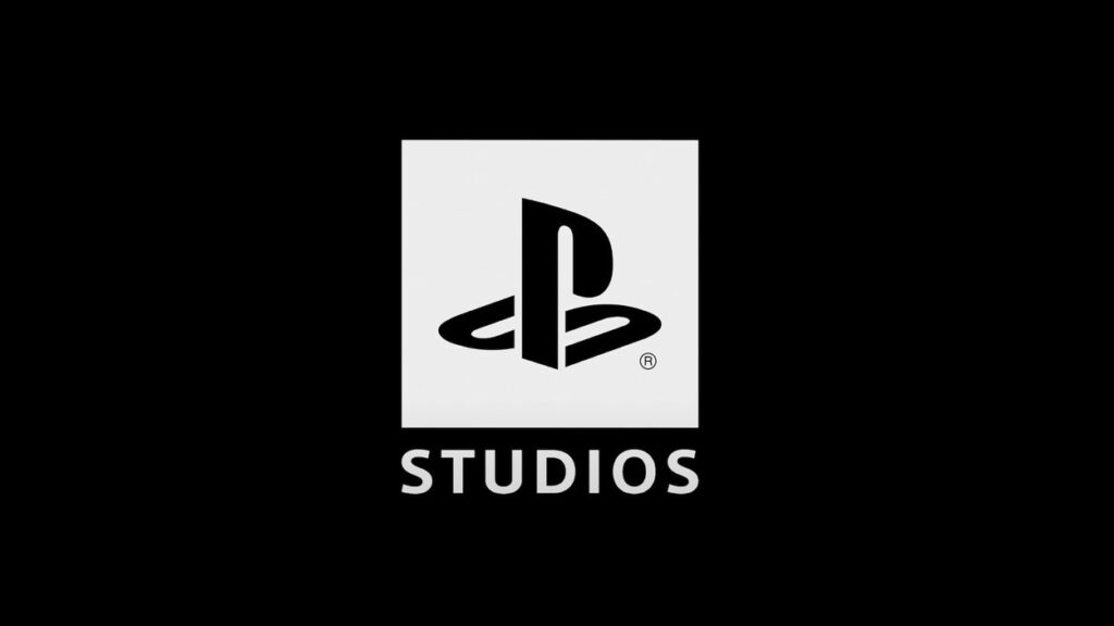 Logo PlayStation Studios na czarnym tle