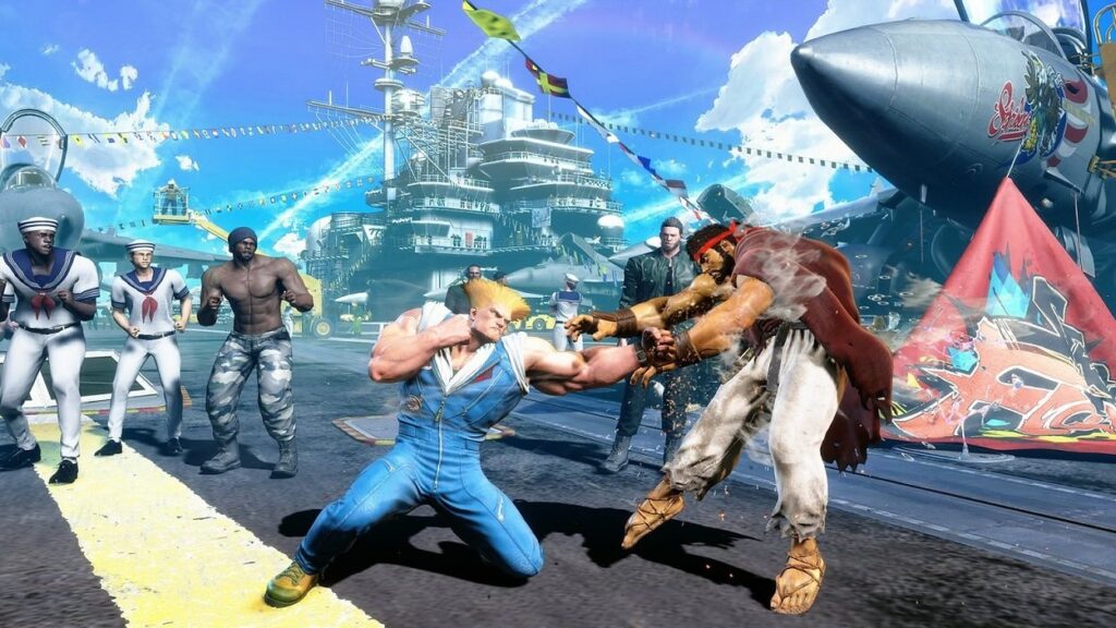 Pojedynek na lotniskowcu w grze Street Fighter 6