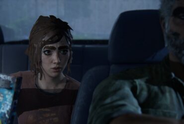 Okropnie wyglądający Ellie i Joel w samochodzie w porcie The Last of Us Part 1 na PC