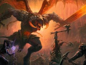 Wizualizacja kilku bohaterów atakujących Diablo