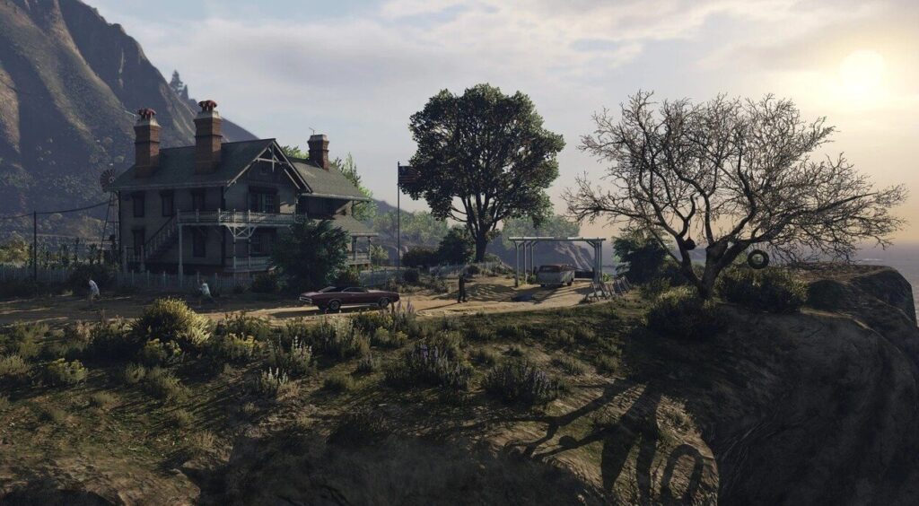 Dom z działką na wzgórzu w GTA 5
