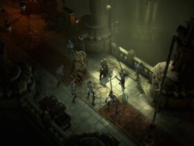 Główny bohater Diablo 4 stojący na moście w otoczeniu nieumarłych
