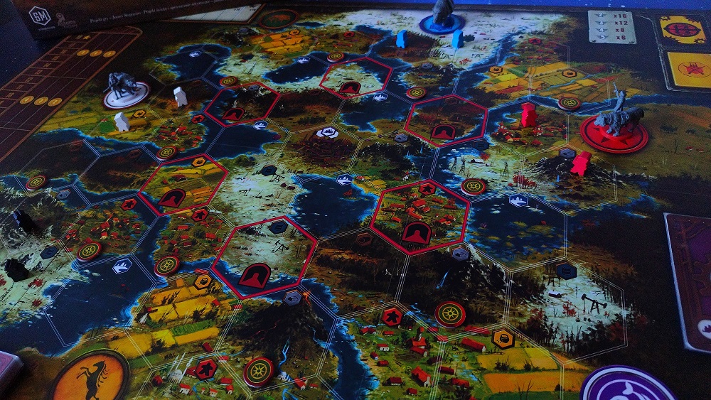 Recenzja Scythe plansza startowa, zaczynamy rozgrywkę