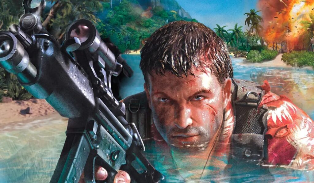 Główny bohater Far Cry 1 z okładki gry