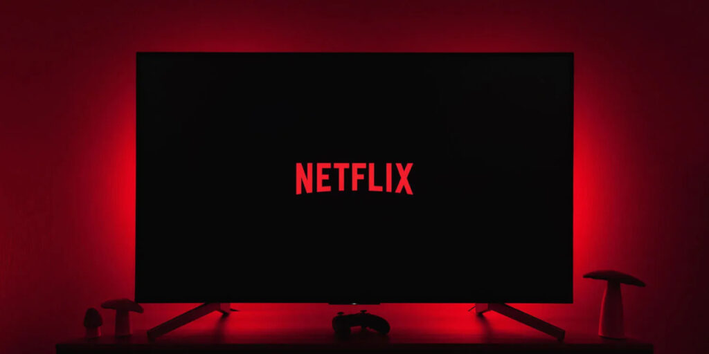 Telewizor z logo Netflix