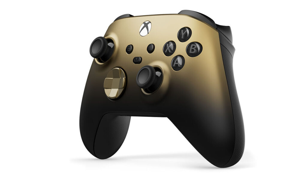 Prawy bok kontrolera Xbox Gold Shadow