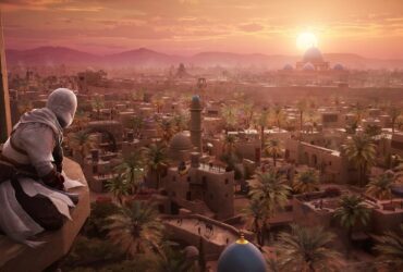 Basim i panorama Bagdadu w Assassin's Creed Mirage