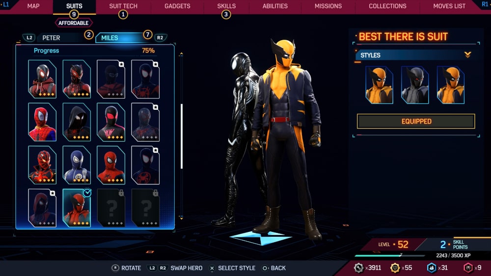 Miles w kostiumie Wolverine'a