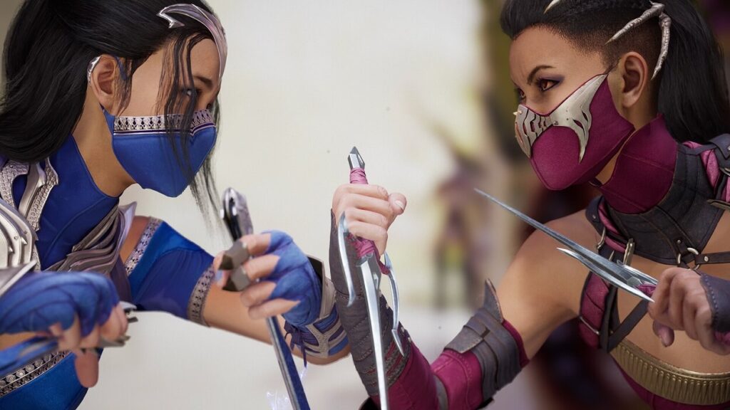 Kitana i Mileena w trakcie walki w Mortal Kombat 1