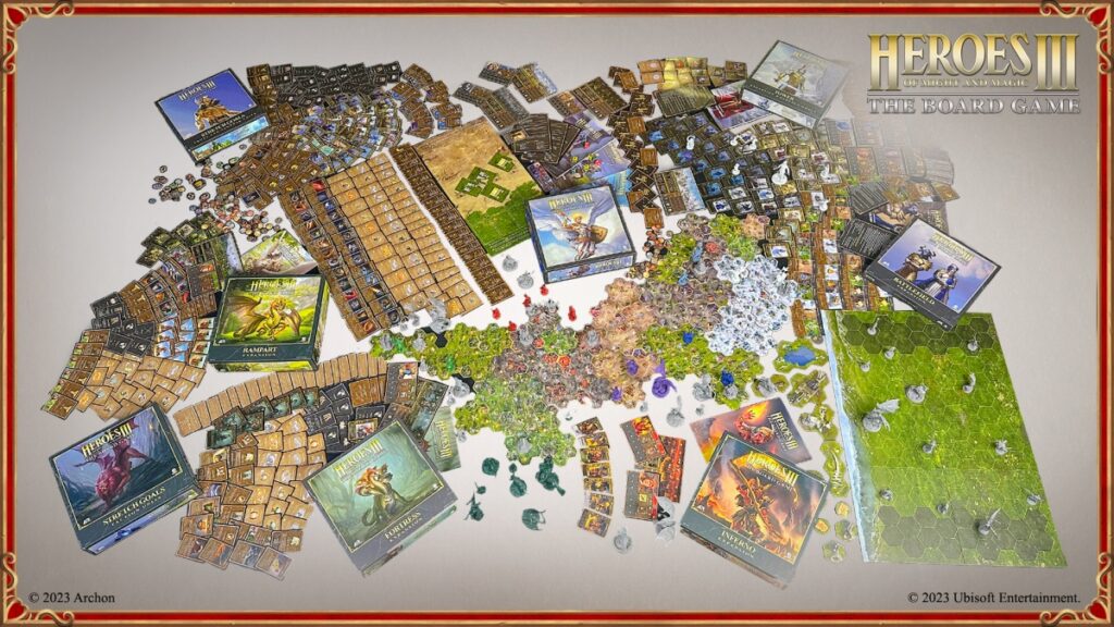 HoMM III The Board Game wszystkie komponenty