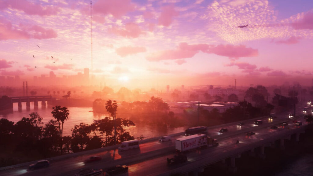 Miasto o zachodzie słońca w GTA 6