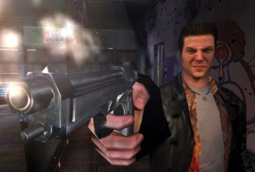 Max Payne strzelający z pistoletu